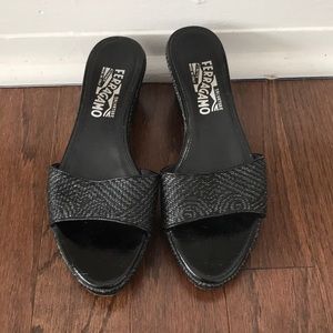 Ferragamo platform slides